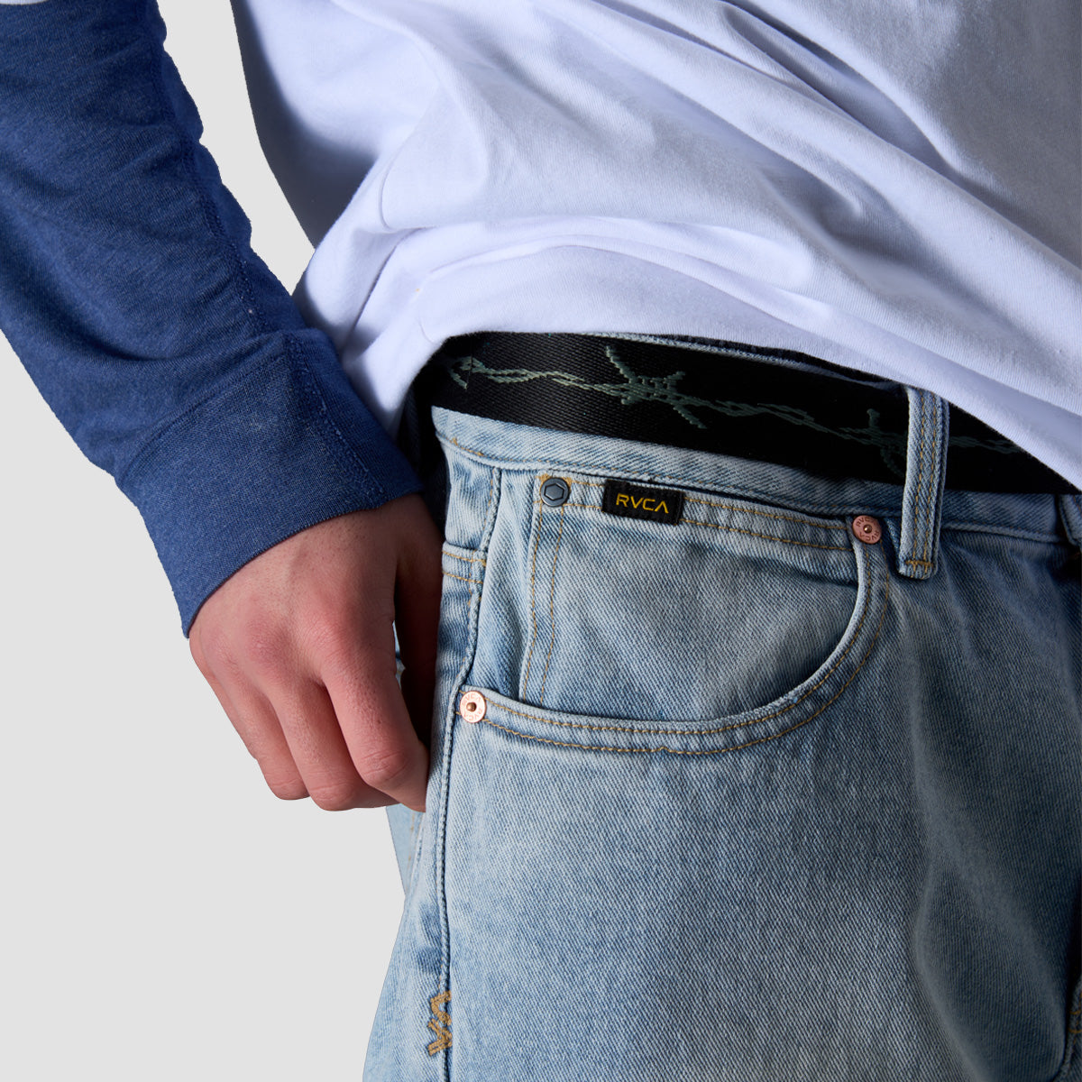 RVCA Americana Day Relaxed Fit Jeans Vintage Blue