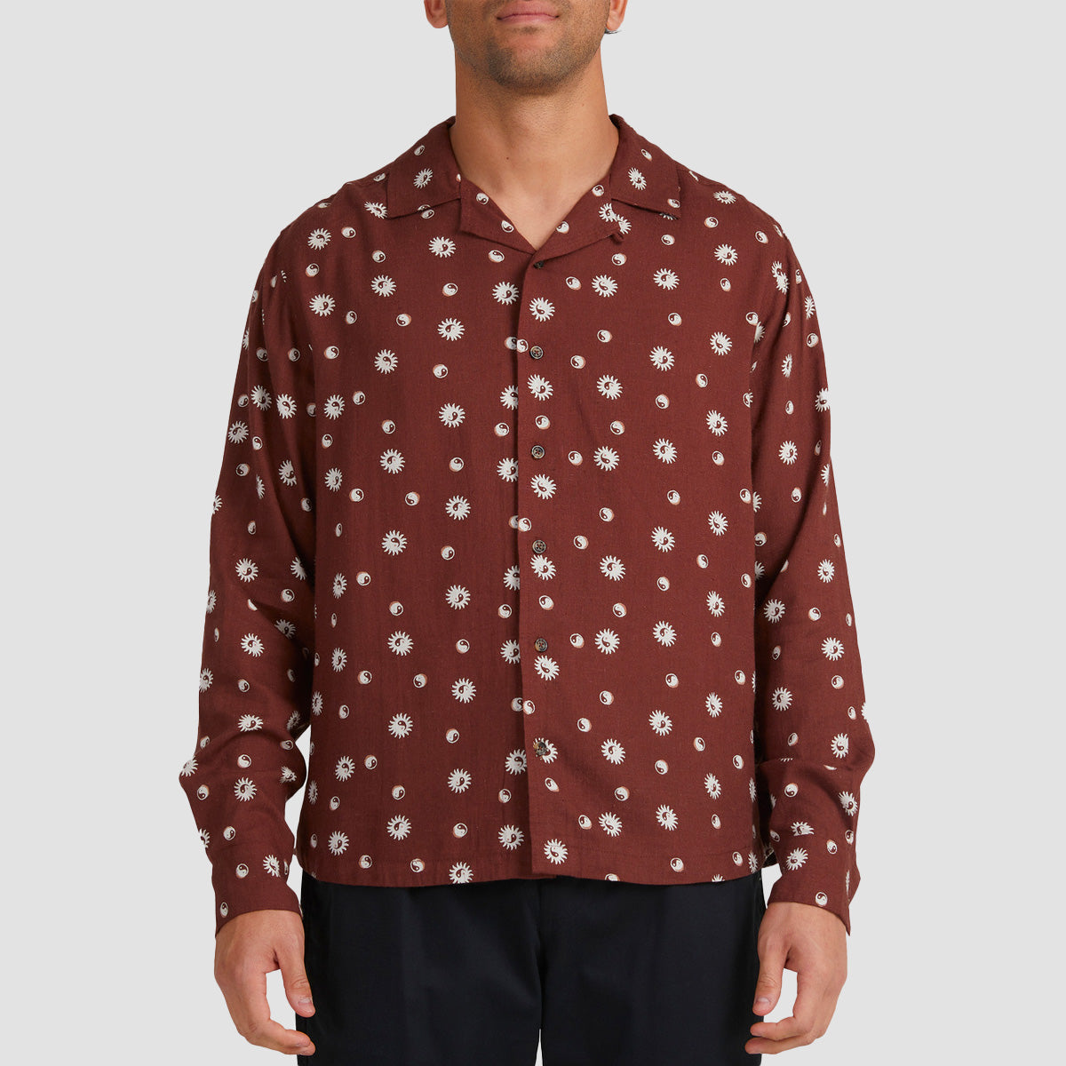 RVCA Balance Act Longsleeve Shirt Cappuccino