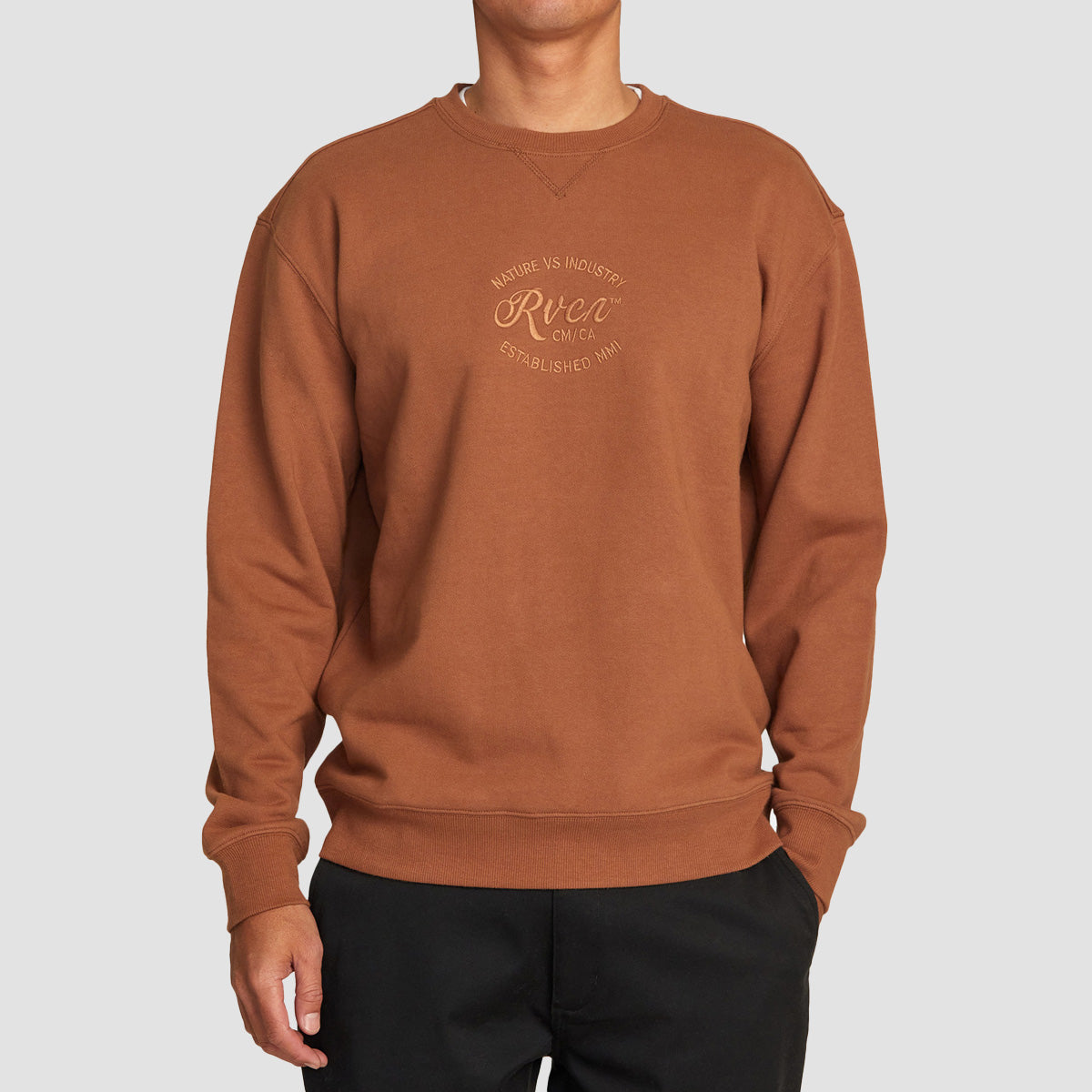 RVCA Balance Cafe Crew Sweatshirt Rawhide