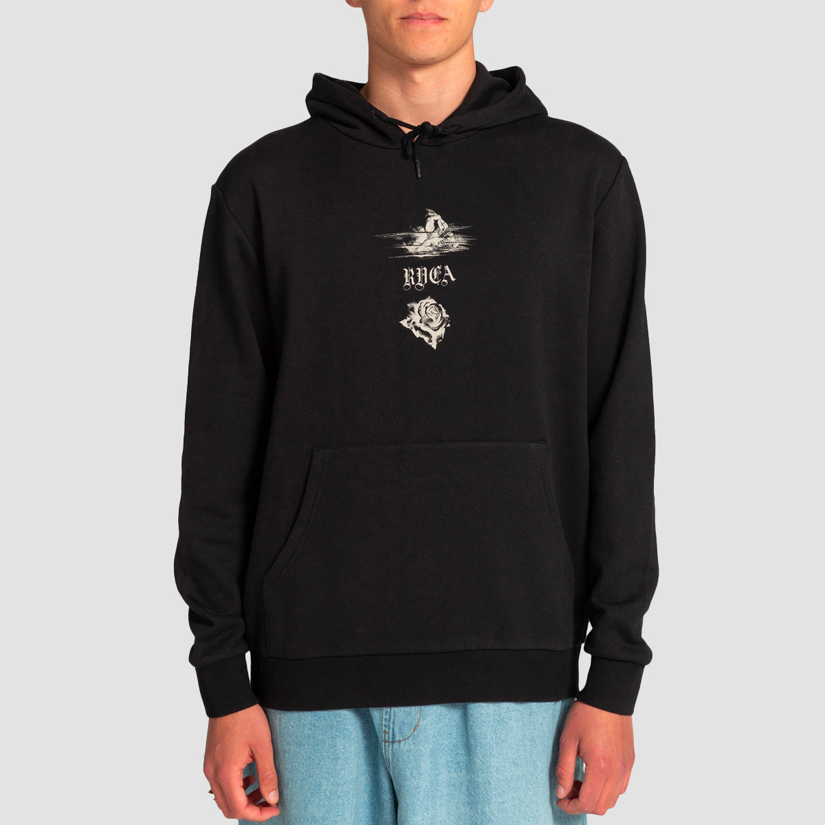 RVCA Benjamin Jean Jean Beach Tiger Pullover Hoodie Black