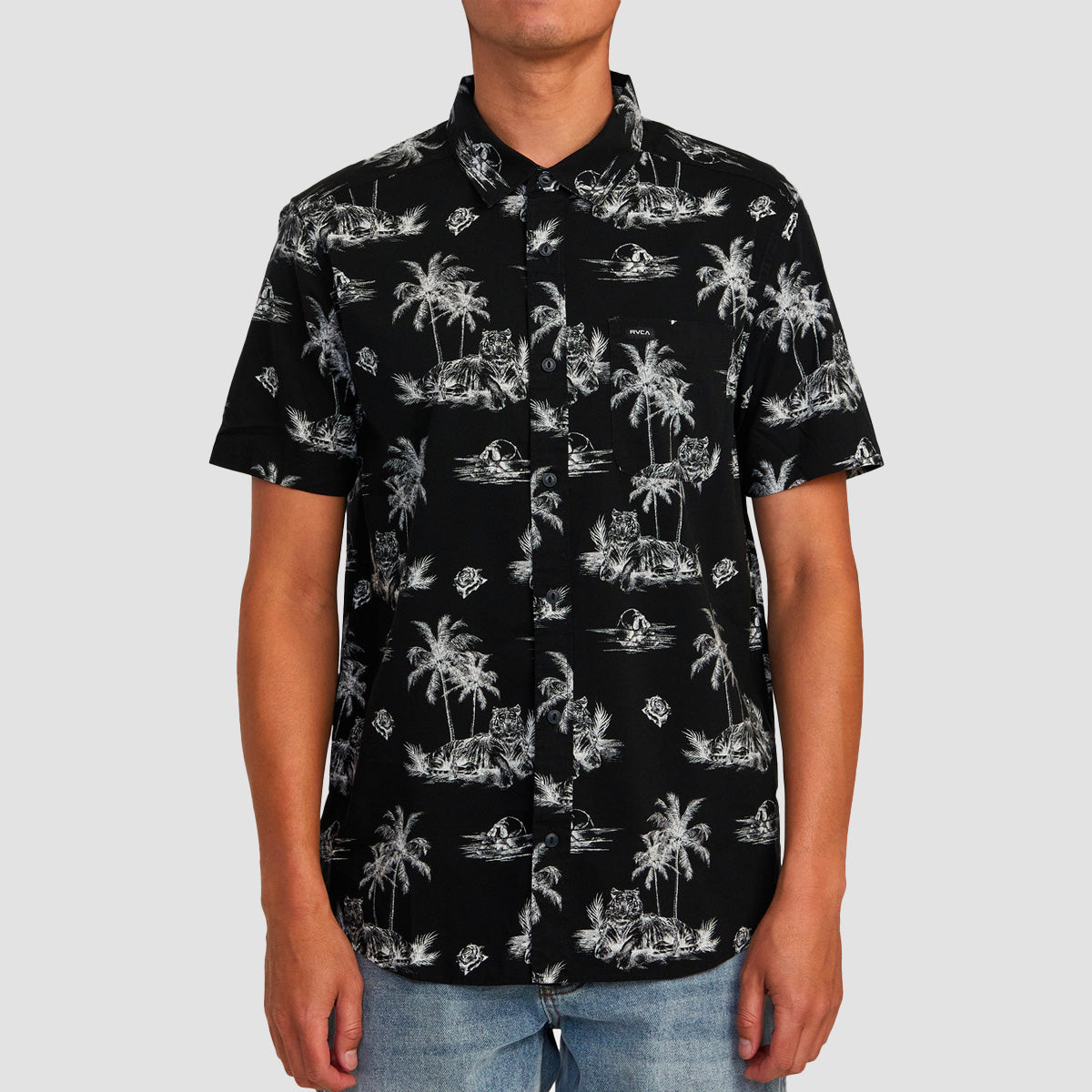 RVCA Benjamin Jean Jean Prowler Short Sleeve Shirt Black