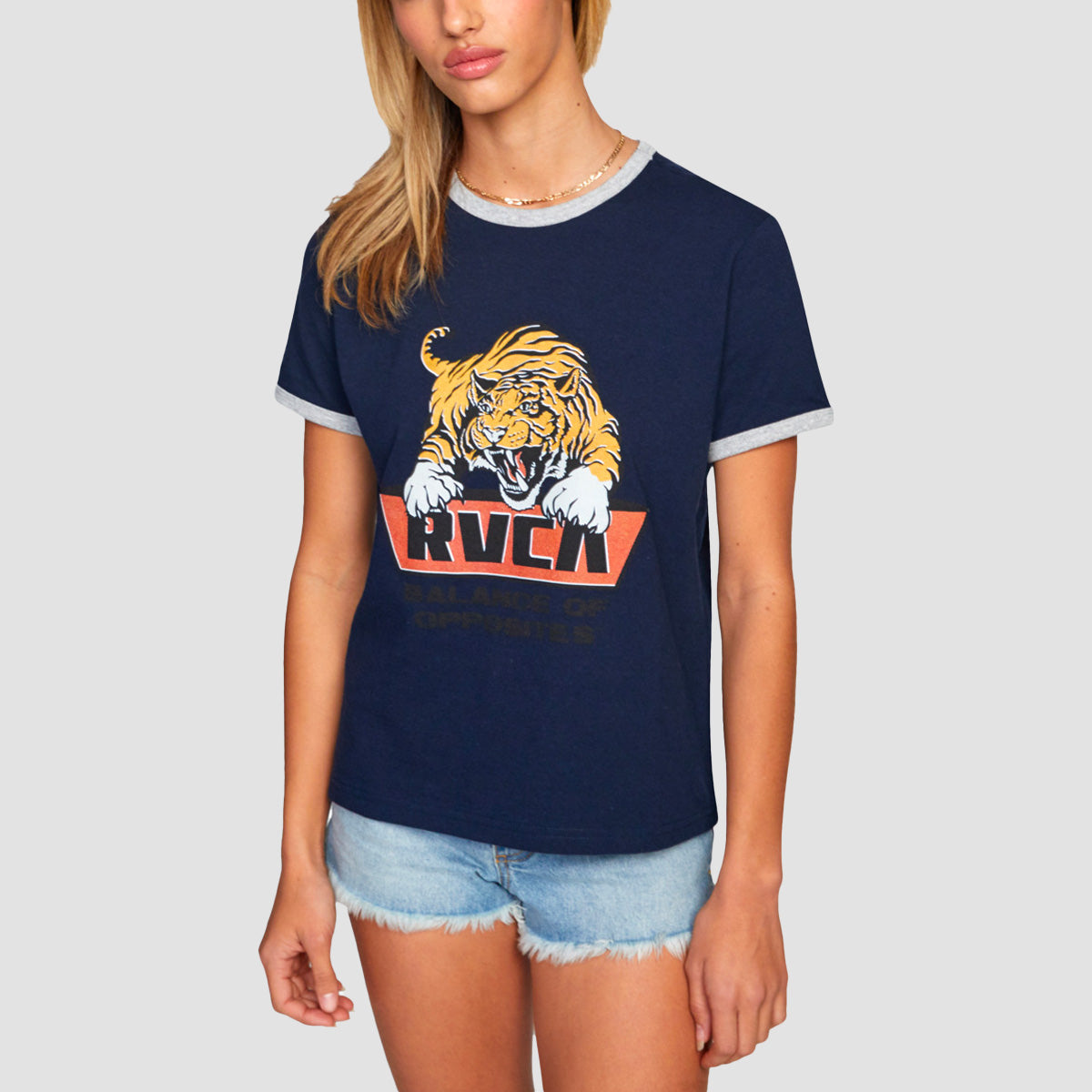 RVCA Clawed T-Shirt Navy - Womens