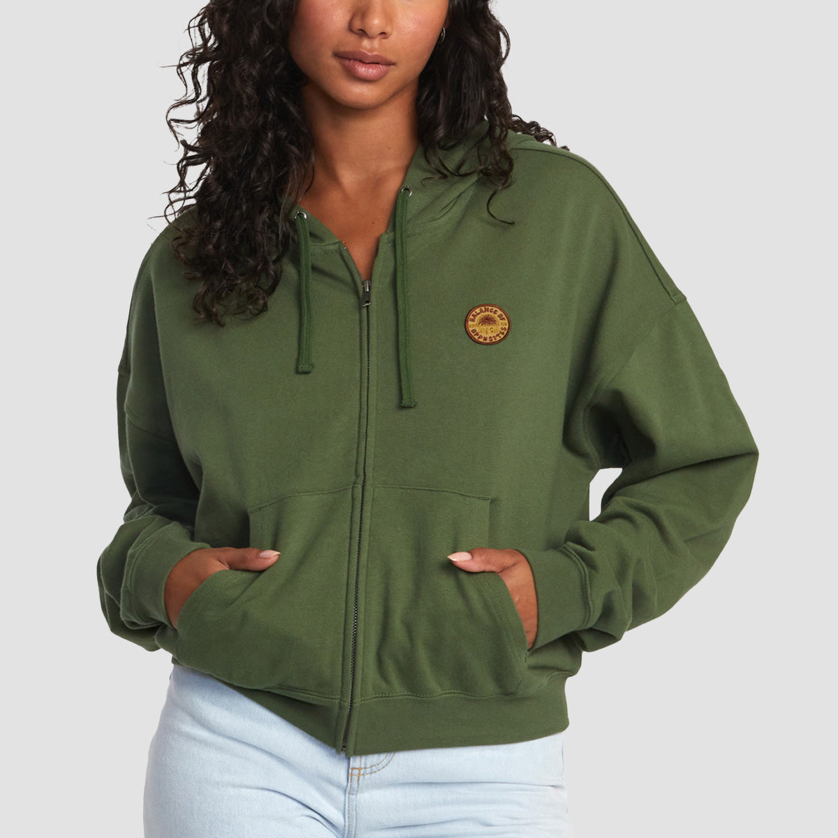 RVCA Court Zip Hoodie Leaf - Womens