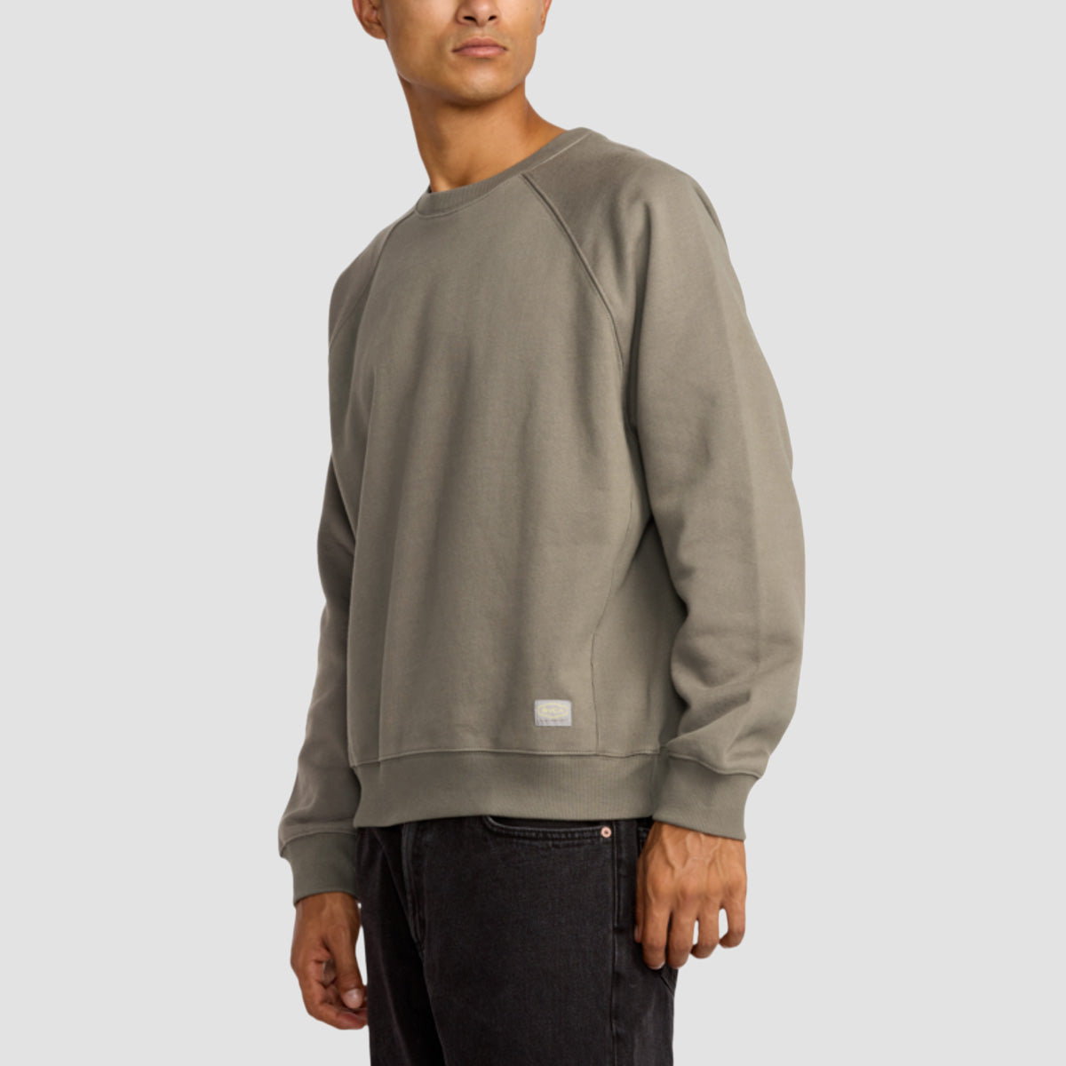RVCA Dayshift Crew Sweatshirt Mushroom