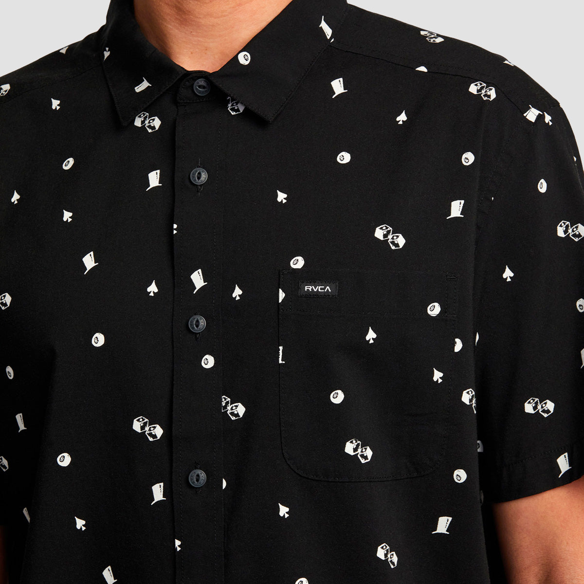 RVCA Degenerate Short Sleeve Shirt Black