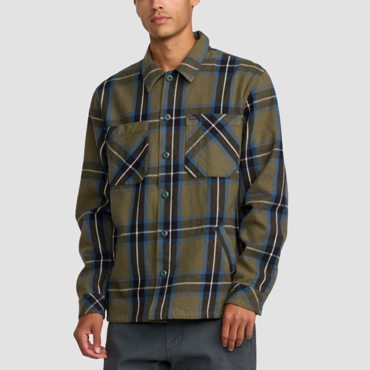 RVCA Flight Risk Shirt Jacket Hunter Green