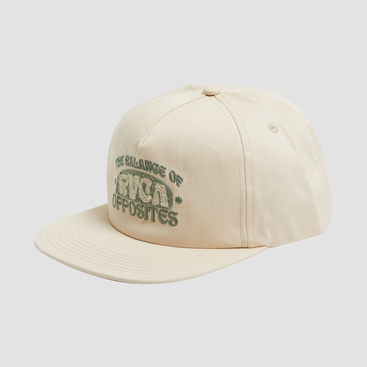 RVCA Head Quarters Snapback Cap Natural