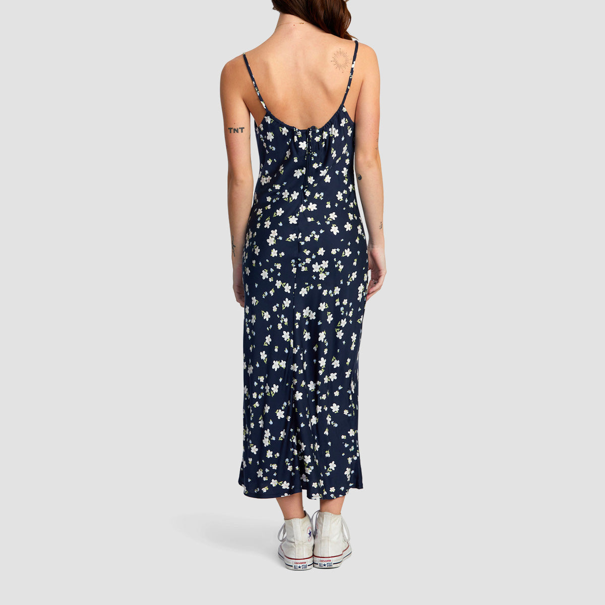 RVCA Maiden Midi Dress Moody Blue - Womens