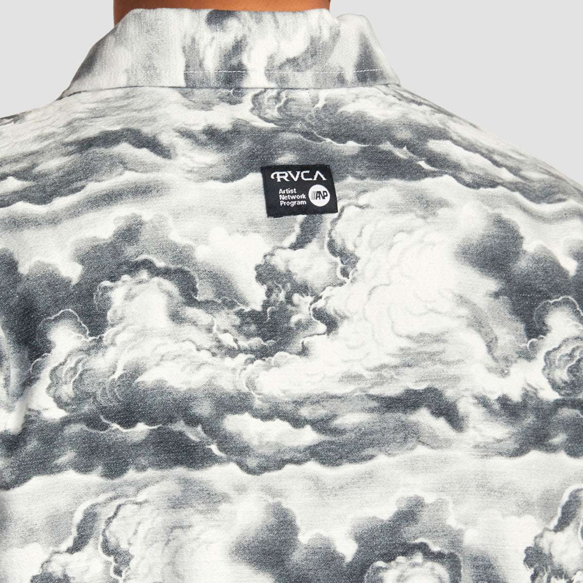 RVCA Mister Cartoon Cloud Longsleeve Shirt Black/White