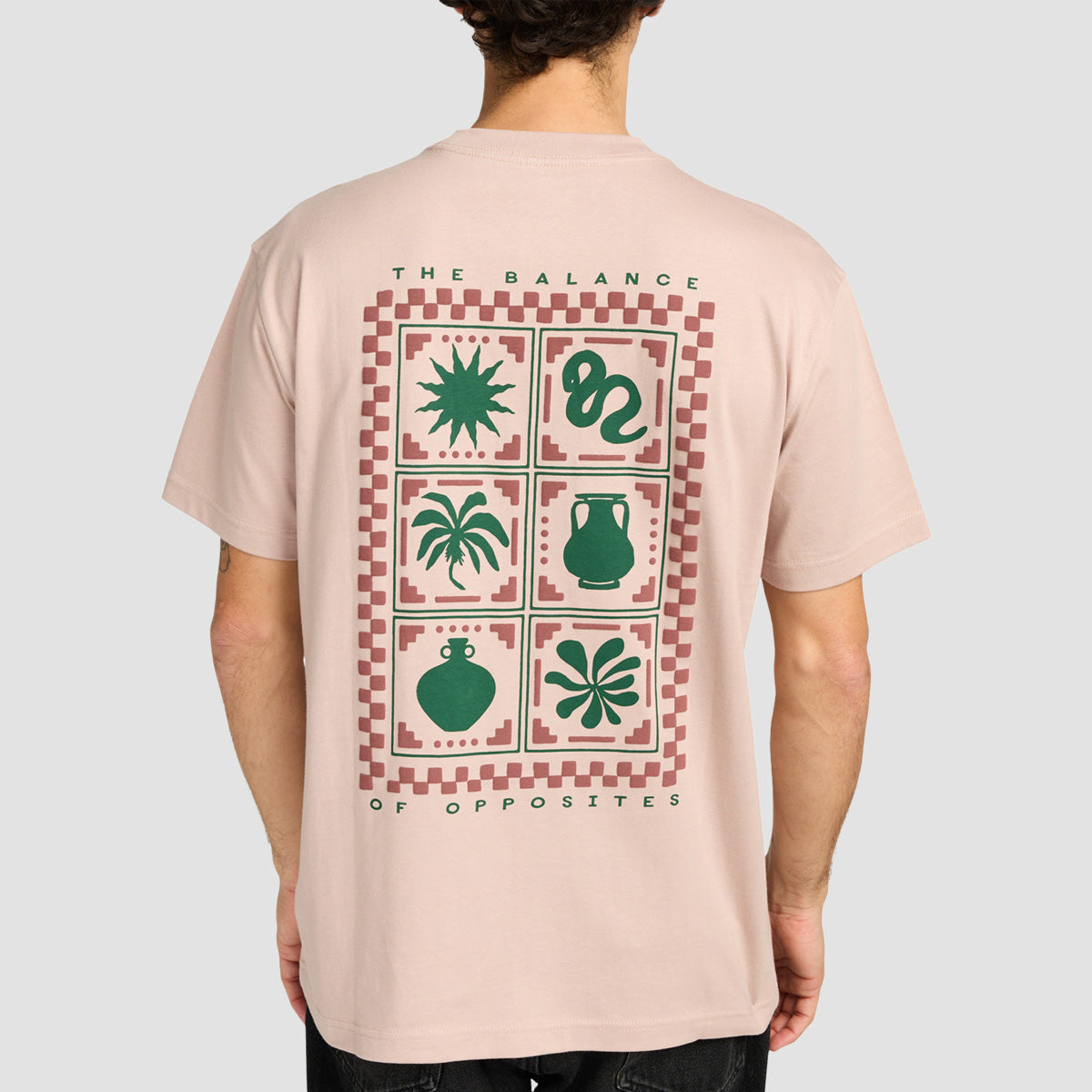 RVCA Mosaic Fragment T-Shirt Pale Mauve