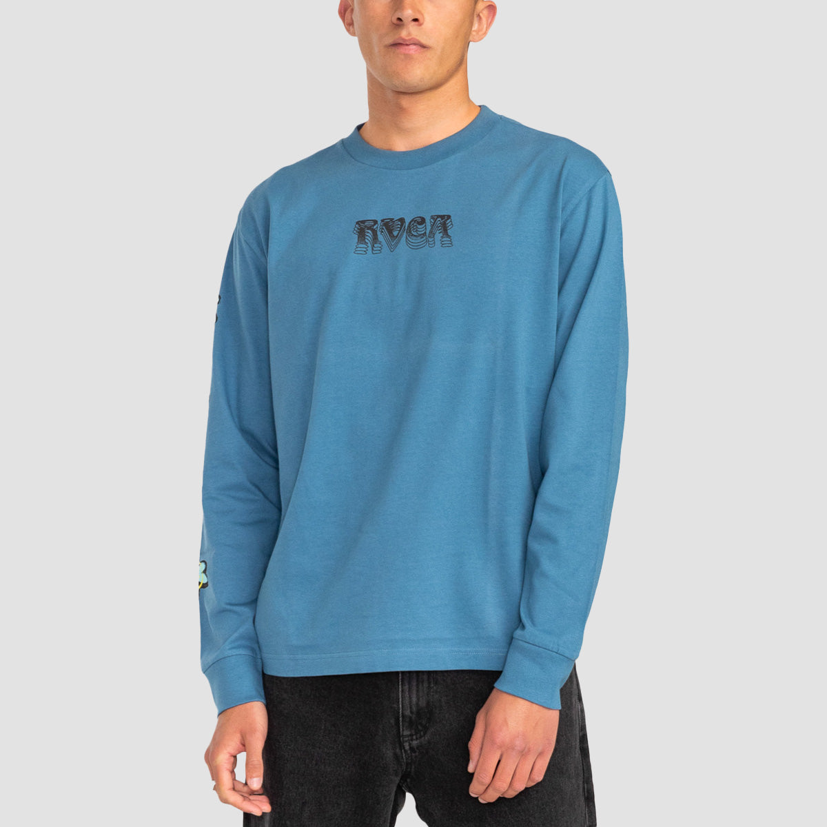 RVCA Starish Longsleeve T-Shirt Cool Blue