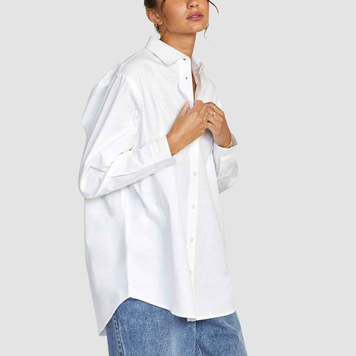 RVCA Stella Maxwell Angeles Longsleeve Shirt Whisper White - Womens
