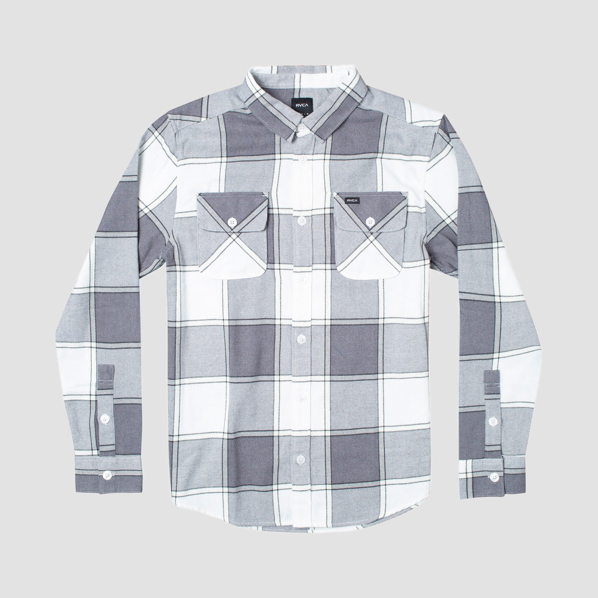 RVCA That'll Work Flannel Longsleeve Shirt Smoke - Kids