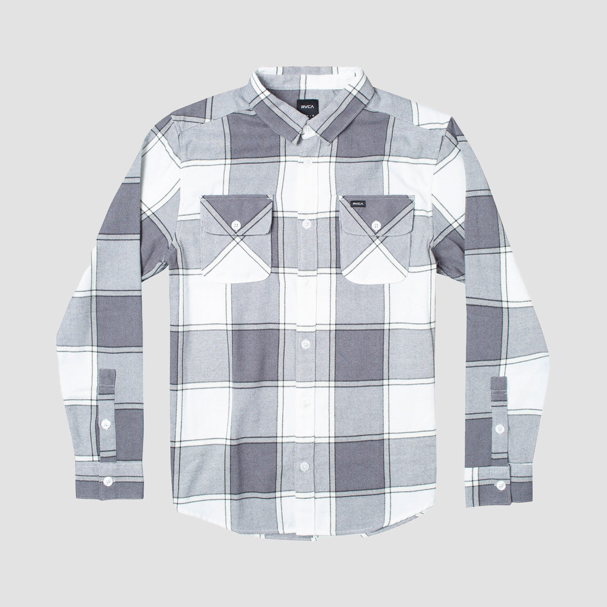RVCA That'll Work Flannel Longsleeve Shirt Smoke
