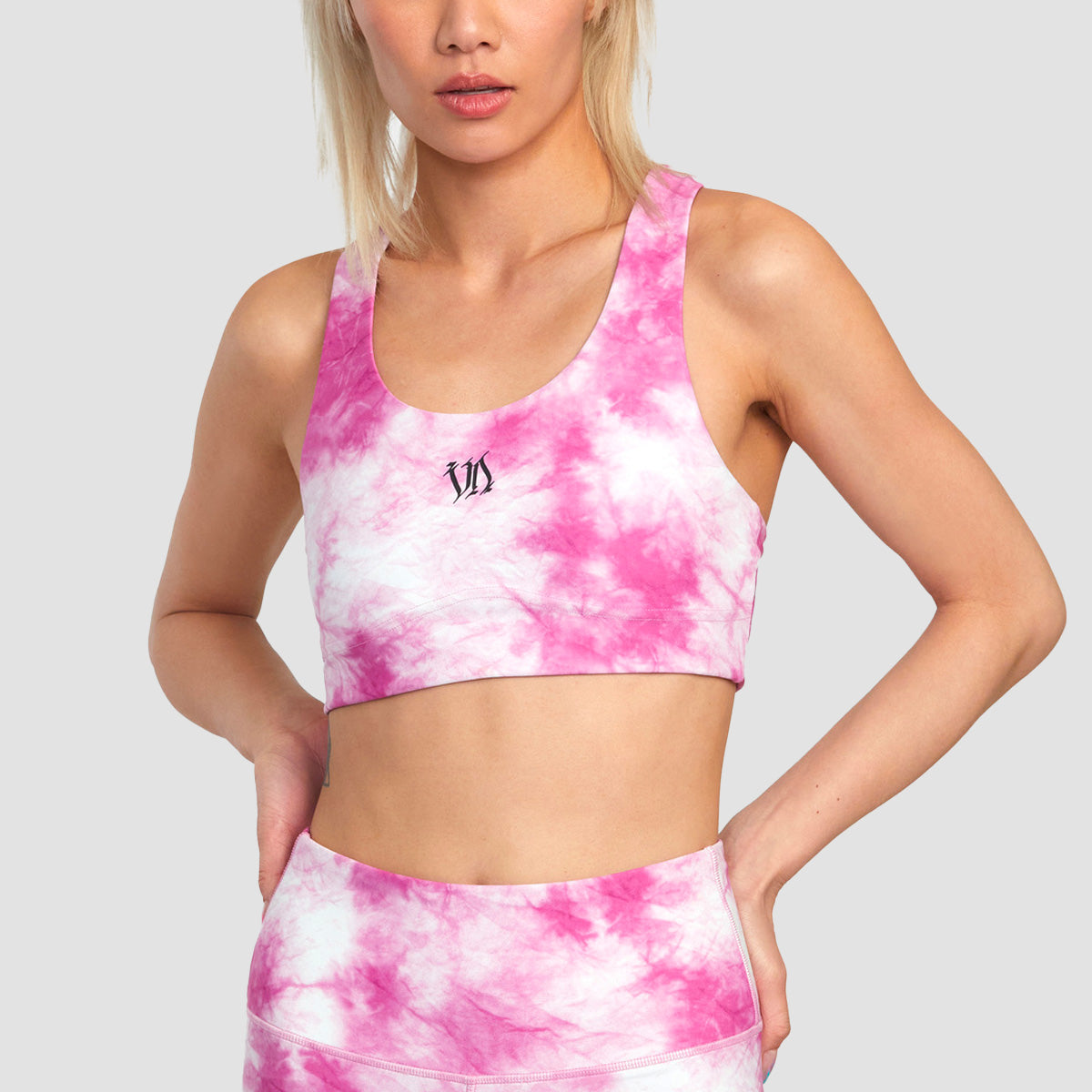 RVCA Thug Rose Essential Sports Bra Rose Pink - Womens