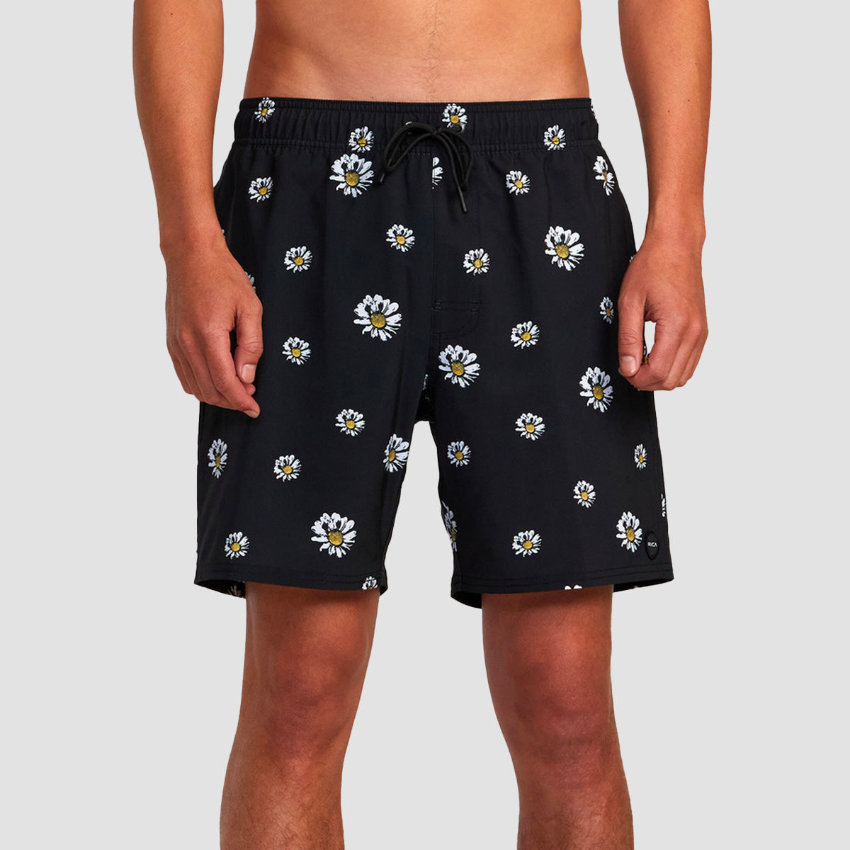 RVCA VA Pigment 17" Swim Shorts Black Floral