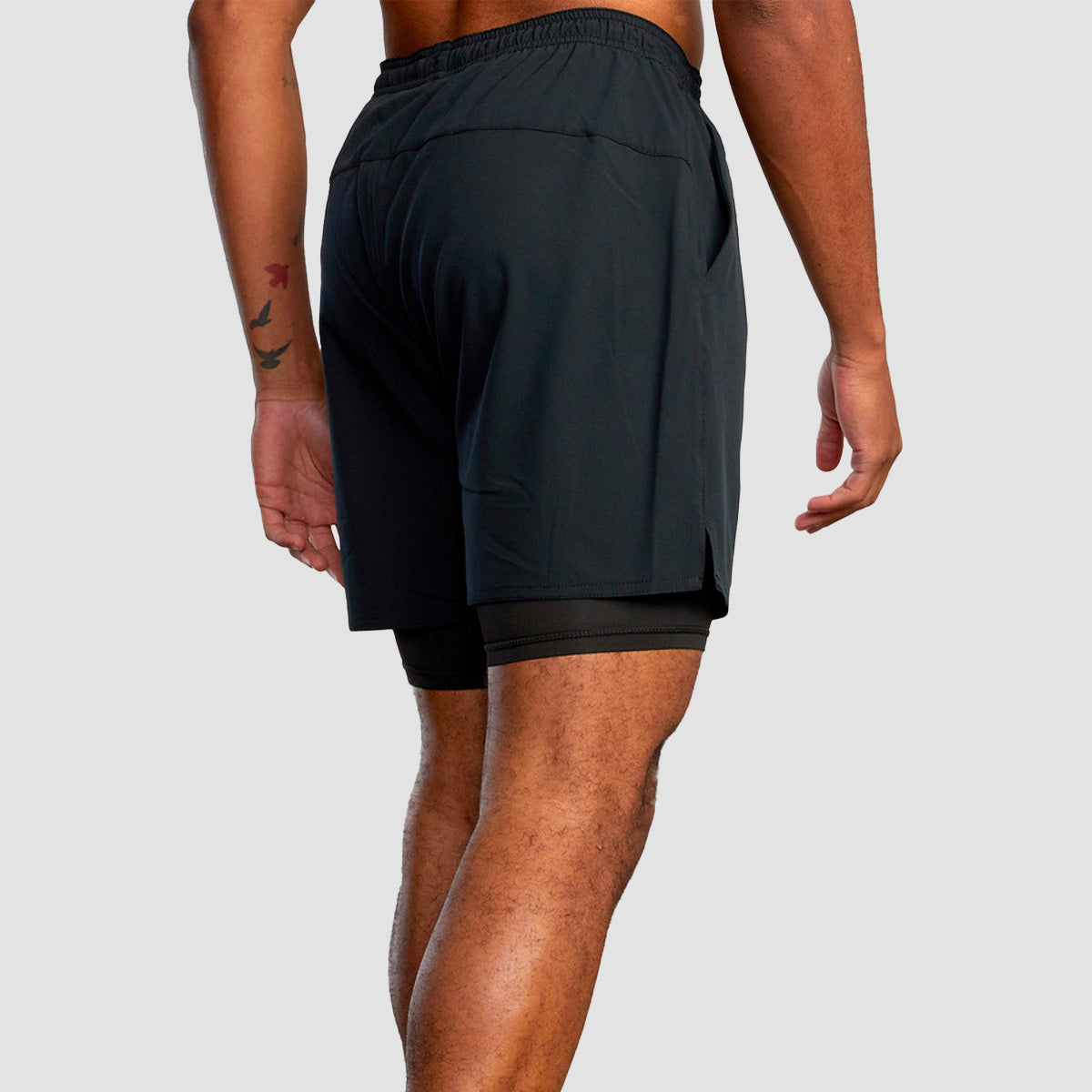 RVCA VA Sport Yogger 17" 2-in-1 Training Shorts Black Multi