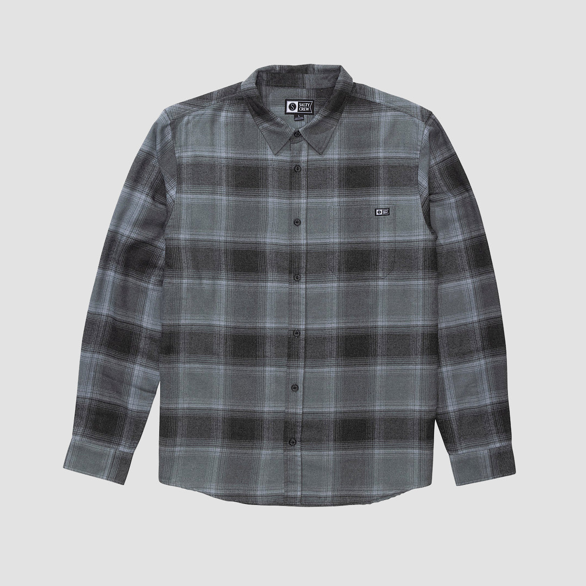 Salty Crew Early Bird Flannel Longsleeve Shirt Pirate Black