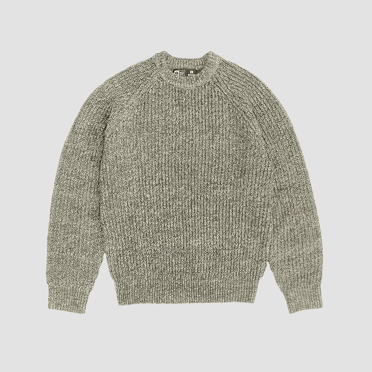 Salty Crew Harbor Fishermans Knit Sweater Natural Heather