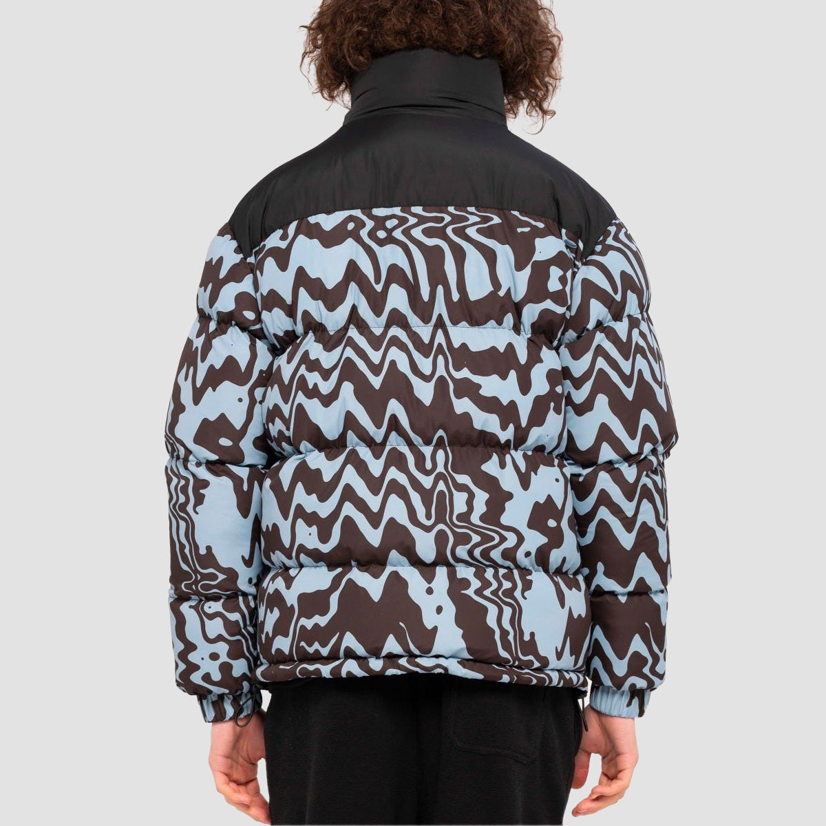 Santa Cruz Acidic Puffer Jacket Black/Blue Grey