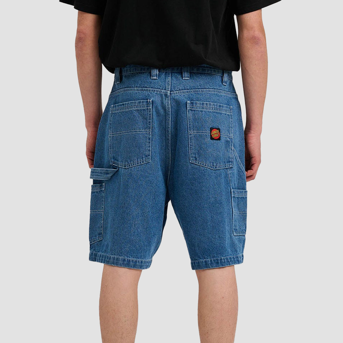 Santa Cruz Carpenter Big Denim Shorts Classic Blue