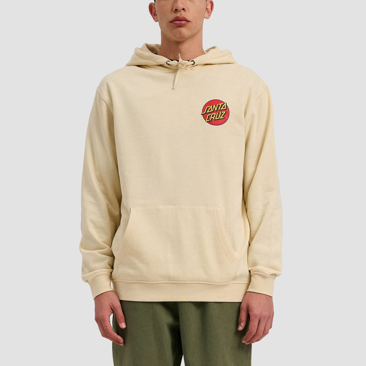 Santa Cruz Classic Dot Chest Pullover Hoodie Blond Wood