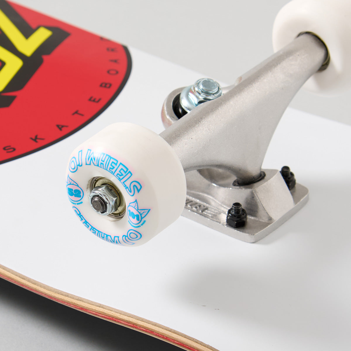 Santa Cruz Classic Dot Skateboard White - 8"