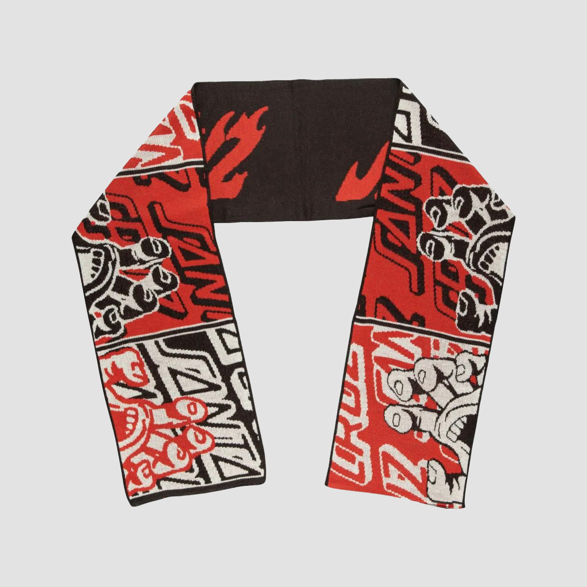 Santa Cruz Handled Scarf Black/Red/White