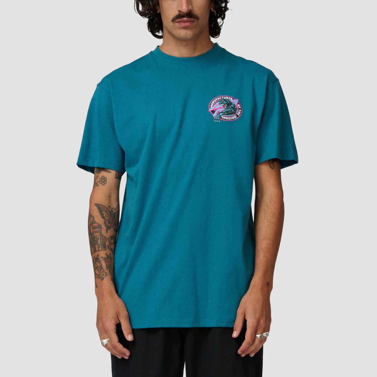 Santa Cruz Natas Sketch Panther T-Shirt Teal