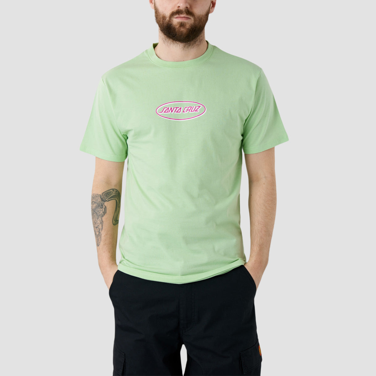 Santa Cruz Other Classic Strip Oval T-Shirt Pastel Green