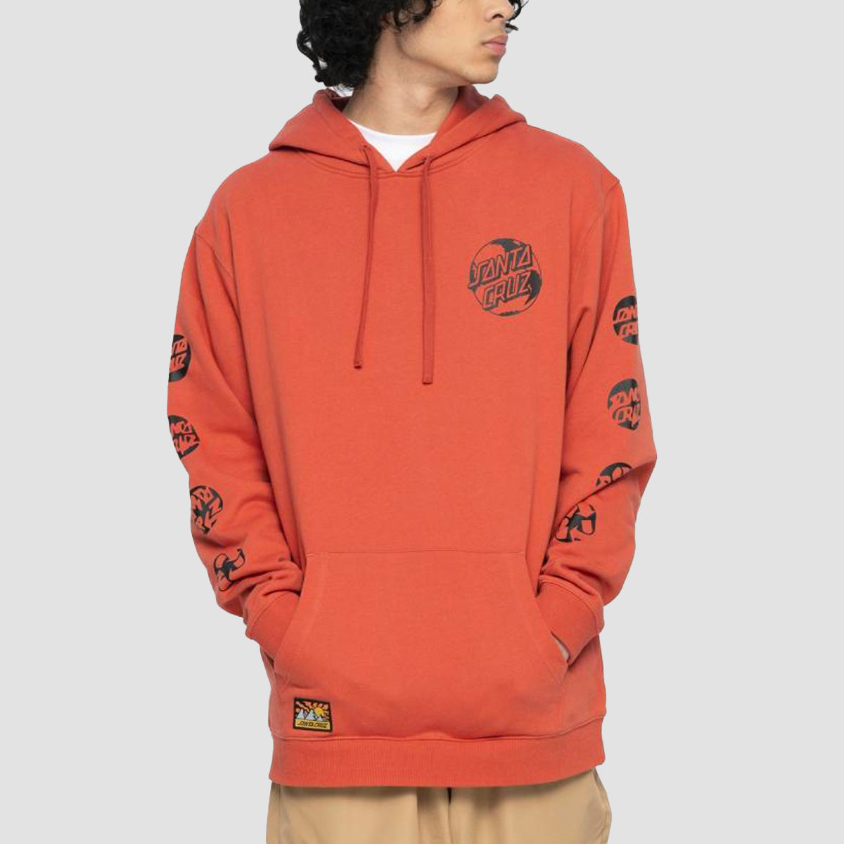 santa cruz red dot hoodie