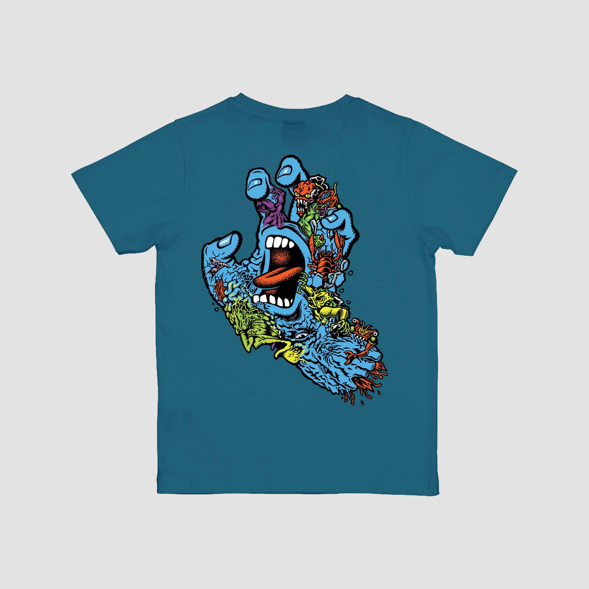 Santa Cruz Roskopp Screaming Five T-Shirt Teal - Kids