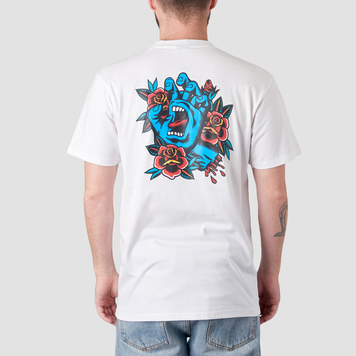 Santa Cruz Screaming Flash Center T-Shirt White