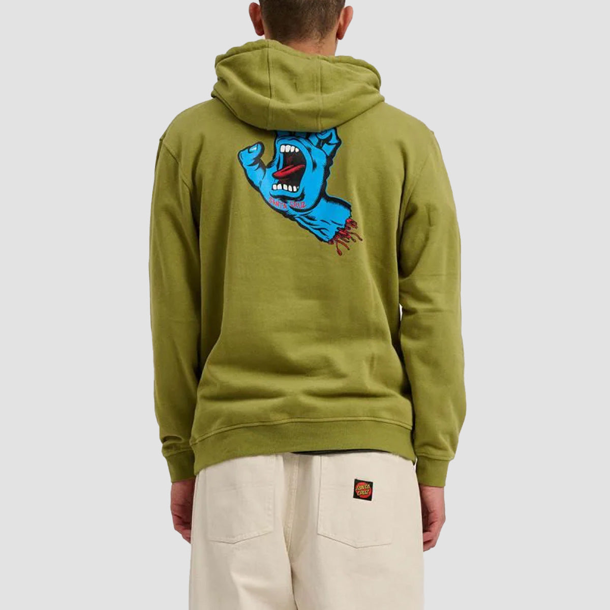 Santa Cruz Screaming Hand Chest Pullover Hoodie Iguana