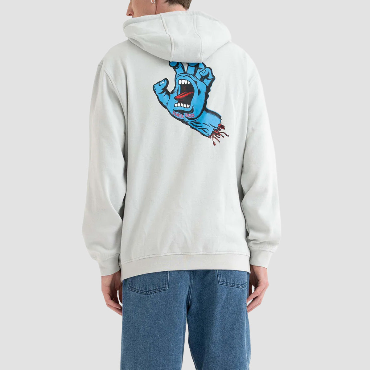 Santa Cruz Screaming Hand Chest Pullover Hoodie Mist