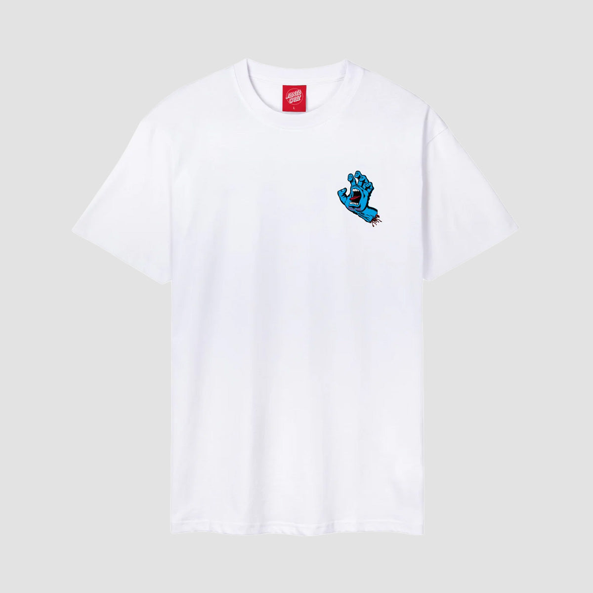 Santa Cruz Screaming Hand Chest T-Shirt White
