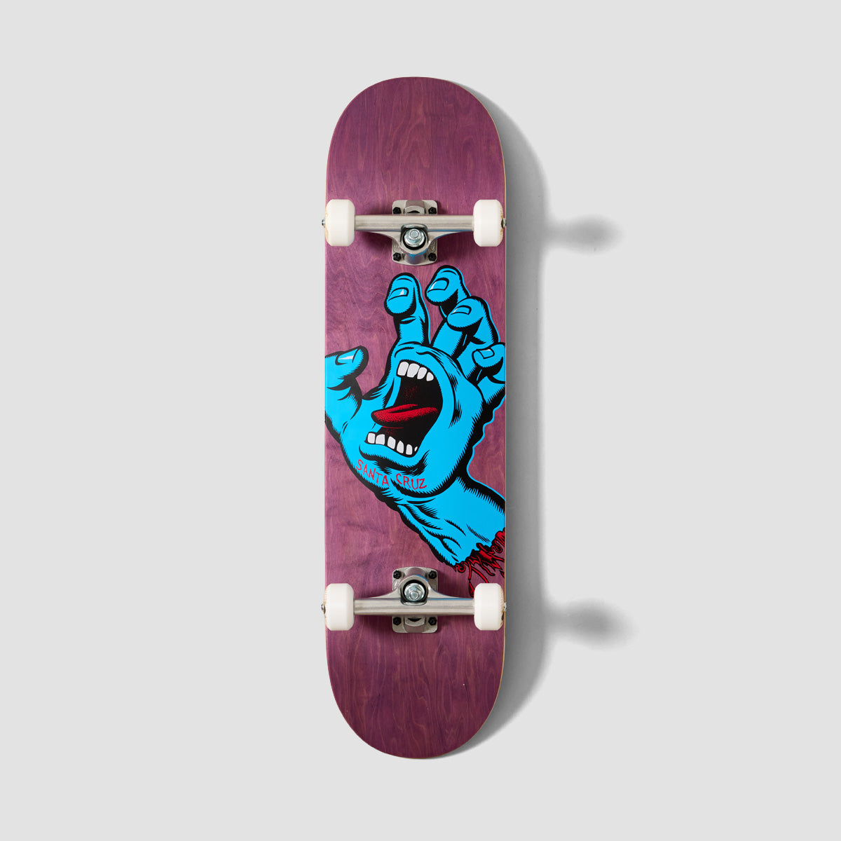 Santa Cruz Screaming Hand Skateboard Purple - 8.375"