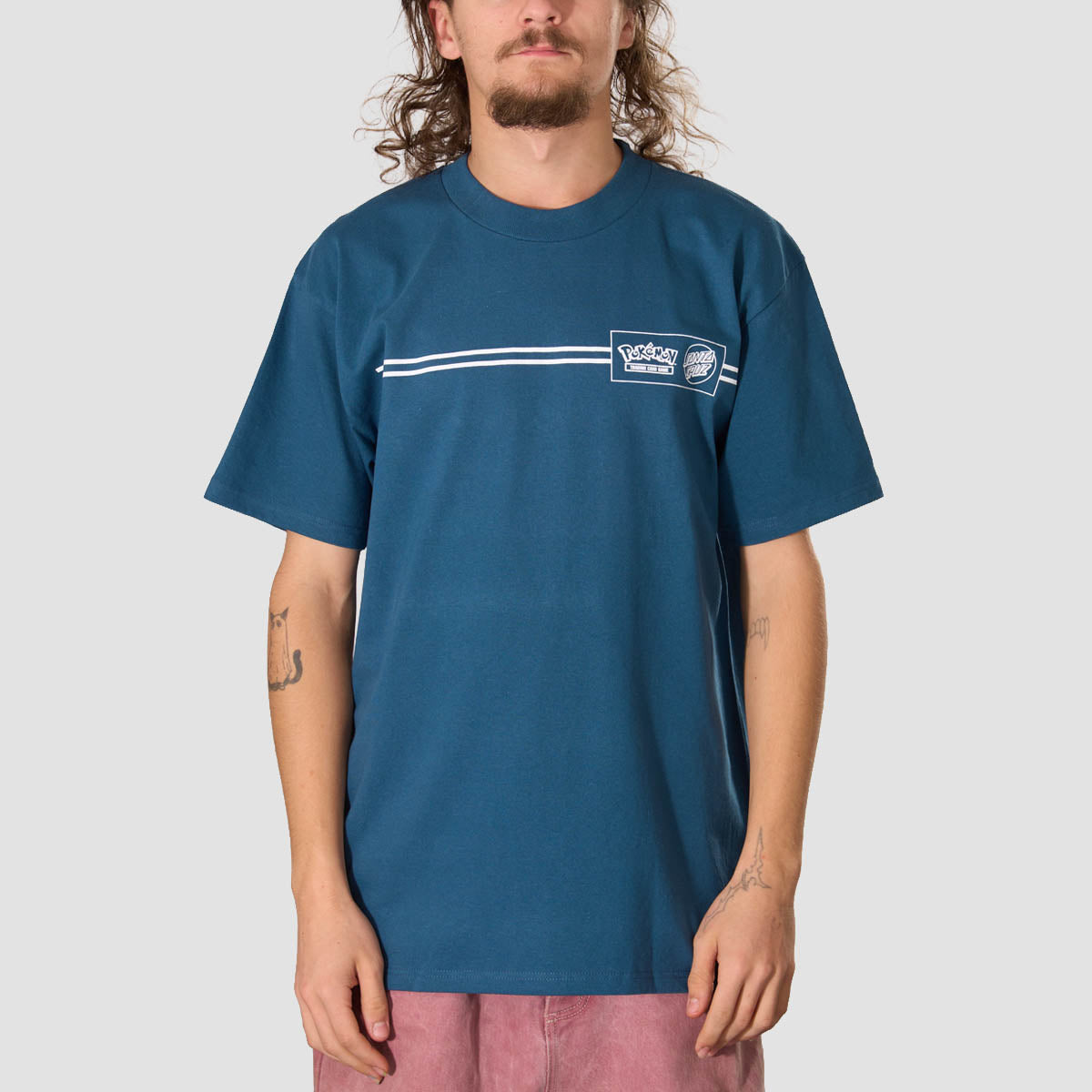 Santa Cruz X Pokemon Energy Dot T-Shirt Harbor Blue