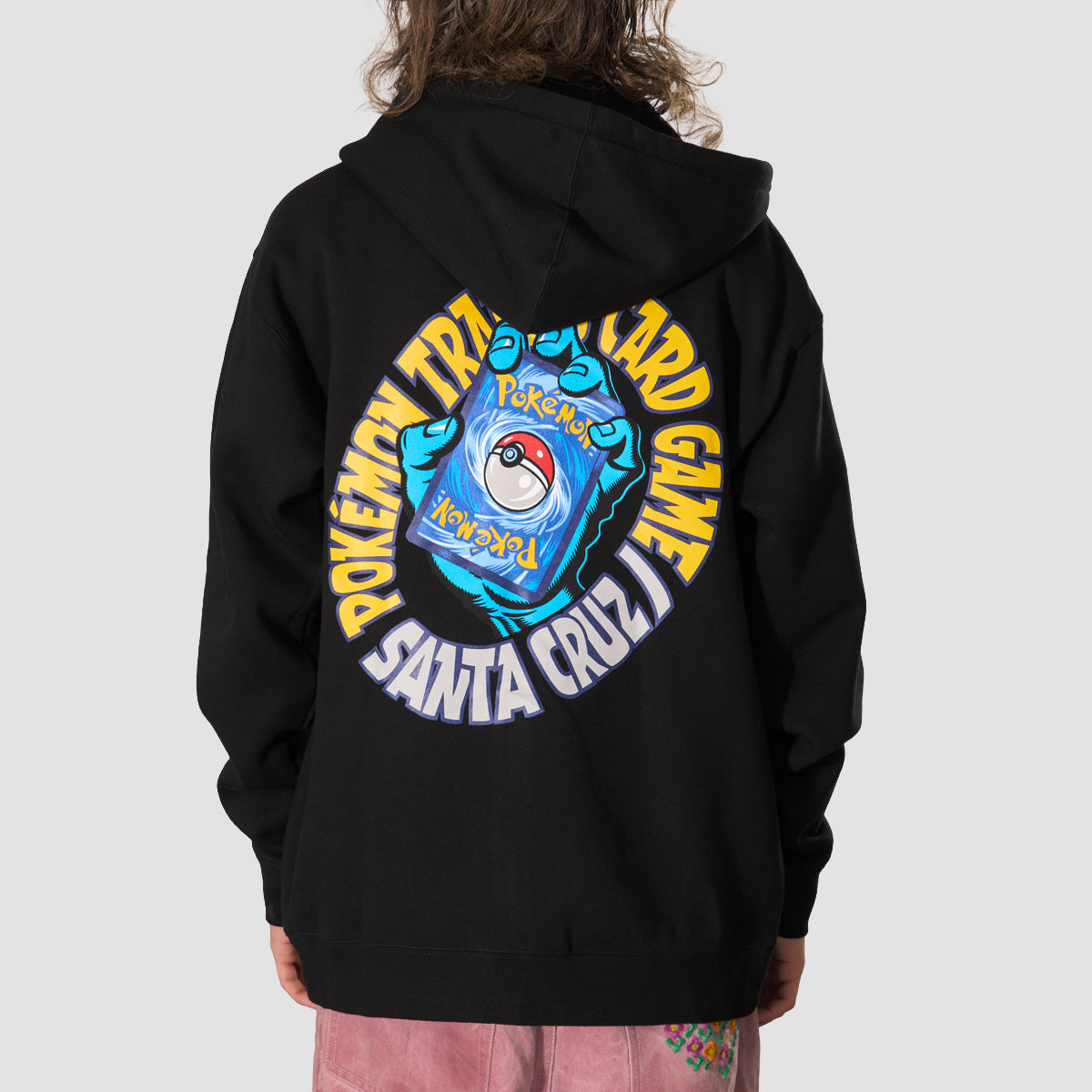 Santa Cruz X Pokemon TCG Hand Zip Hoodie Black