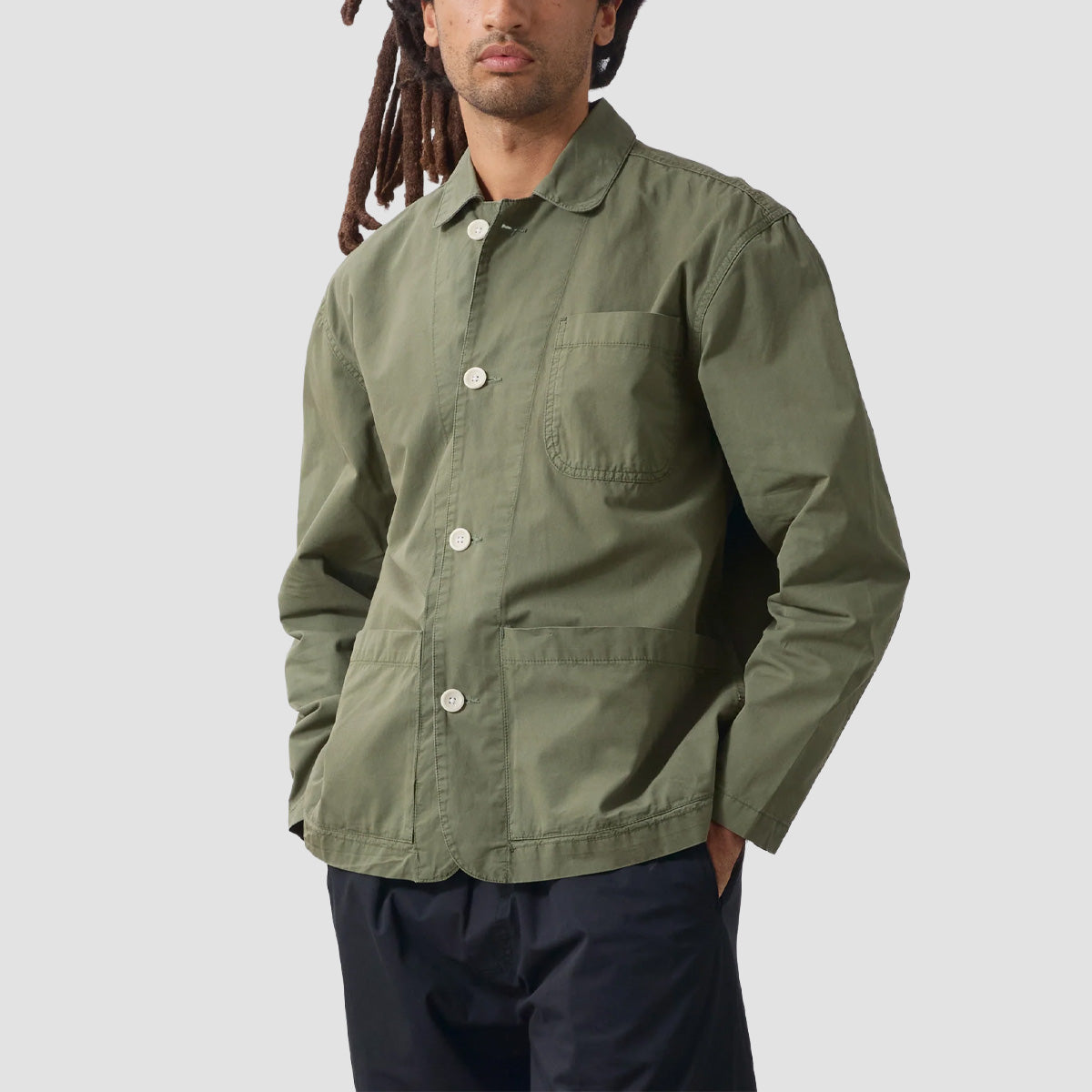 Service Works Tech Twill Easy Chef Shirt Olive