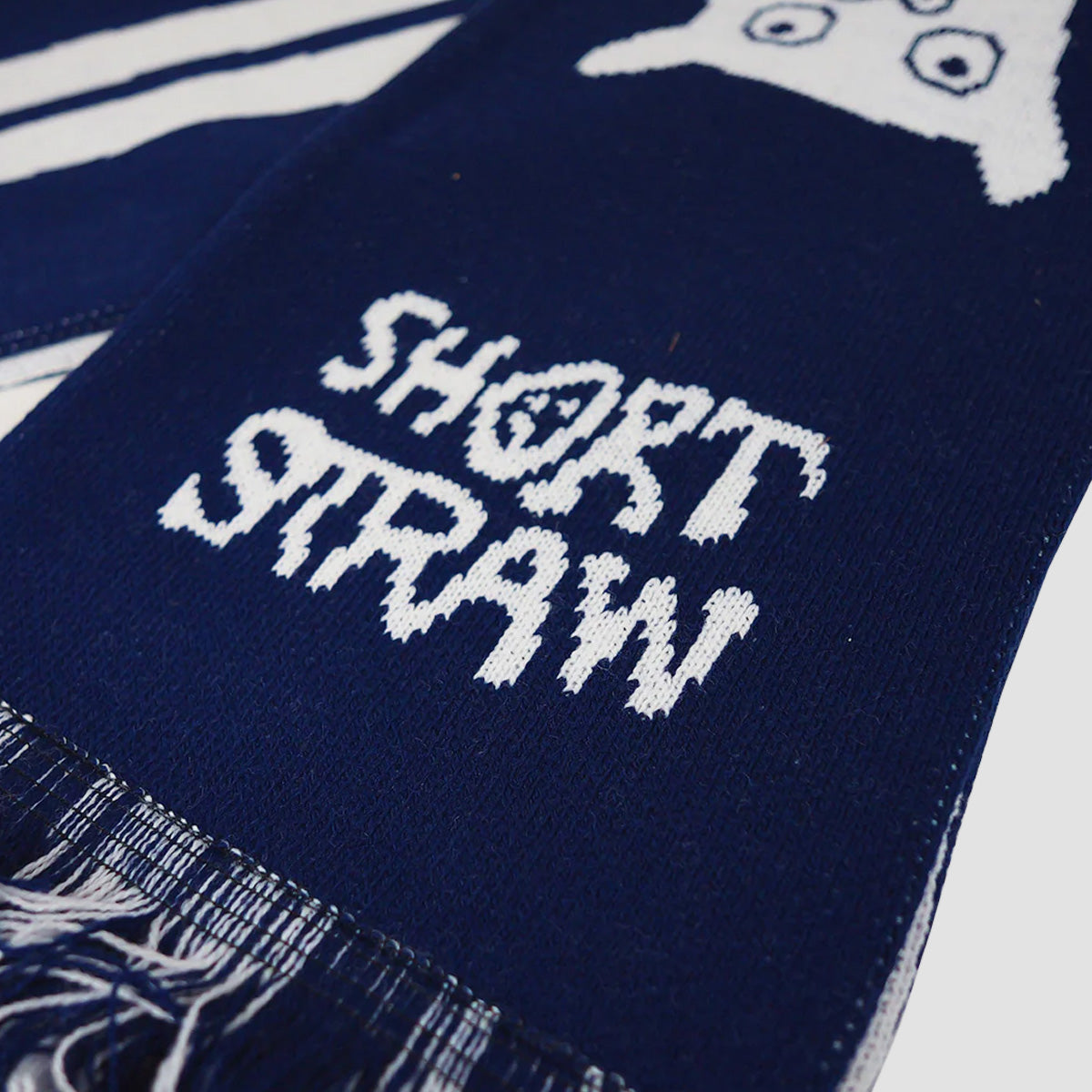 Short Straw Legsley Scarf Midnight/White