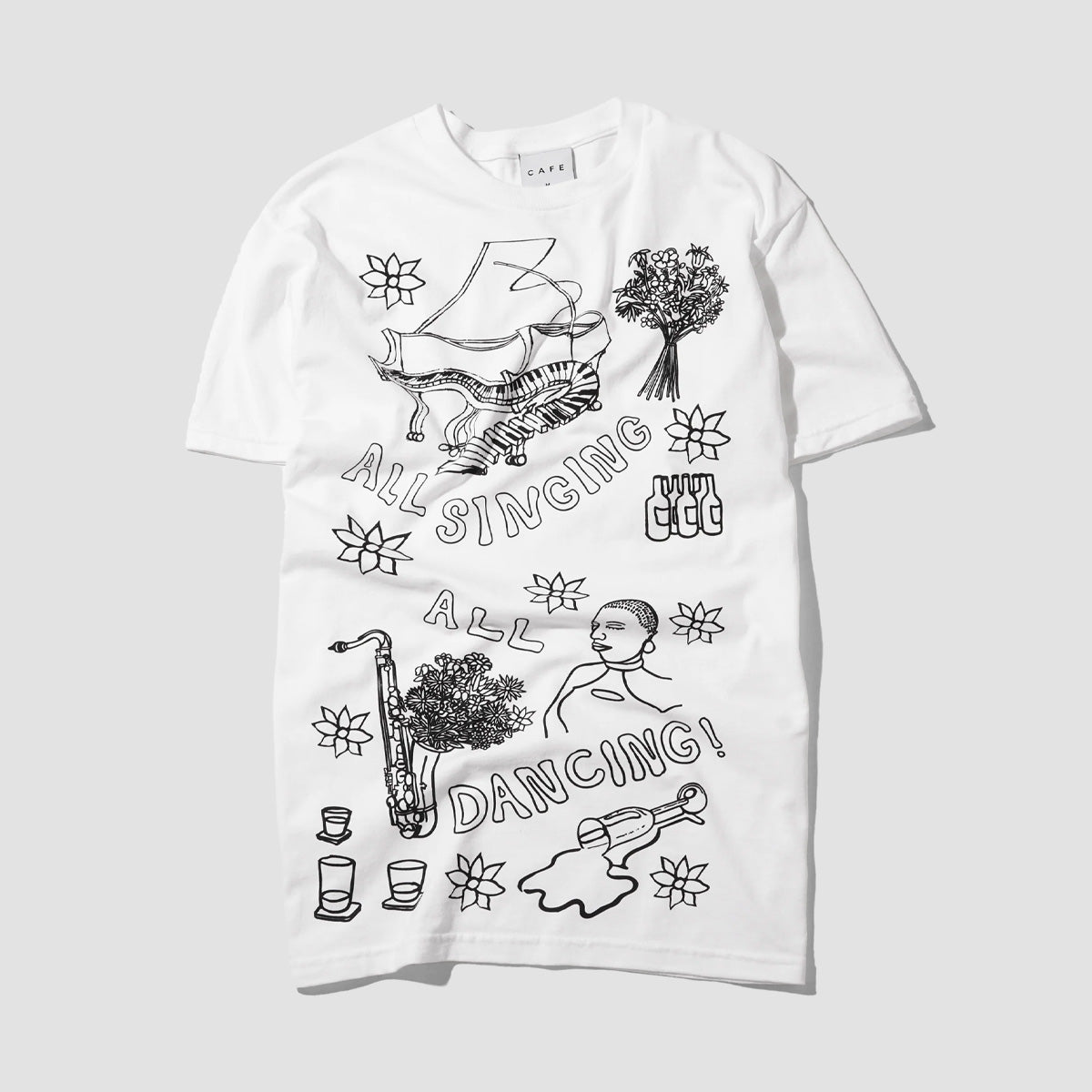Skateboard Cafe Gaurab Sketches T-Shirt White