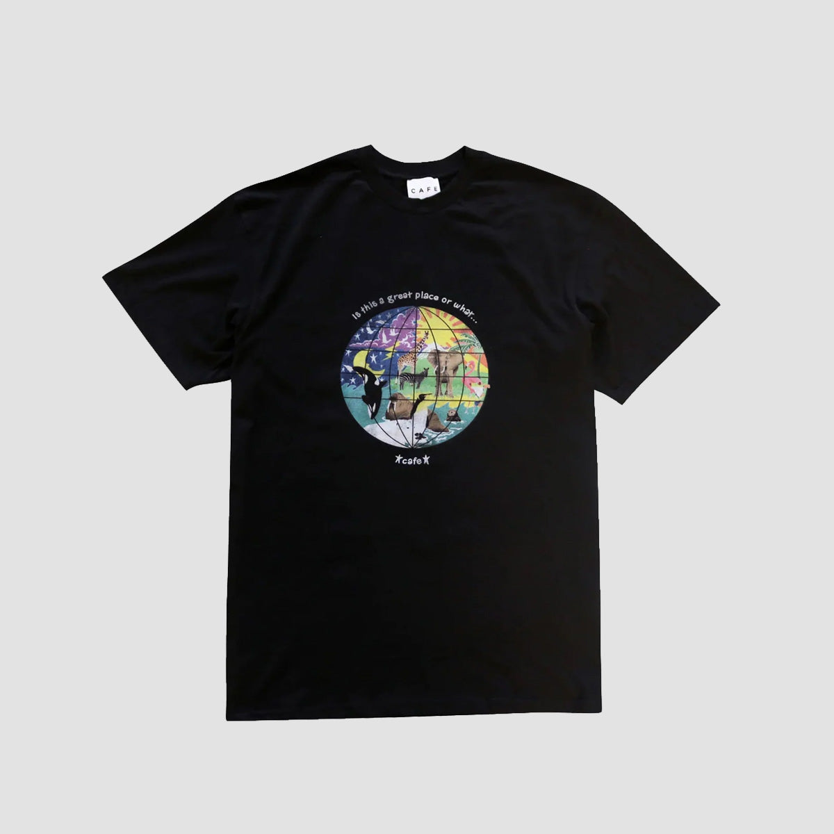 Skateboard Cafe Great Place T-Shirt Black