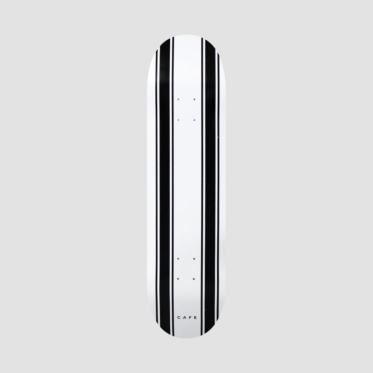 Skateboard Cafe Stripe Skateboard Deck White/Black - 8.7"