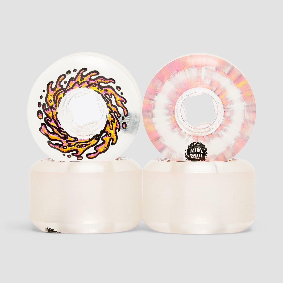 Slime Balls Mirror Vomits 99a Skateboard Wheels Clear 54mm