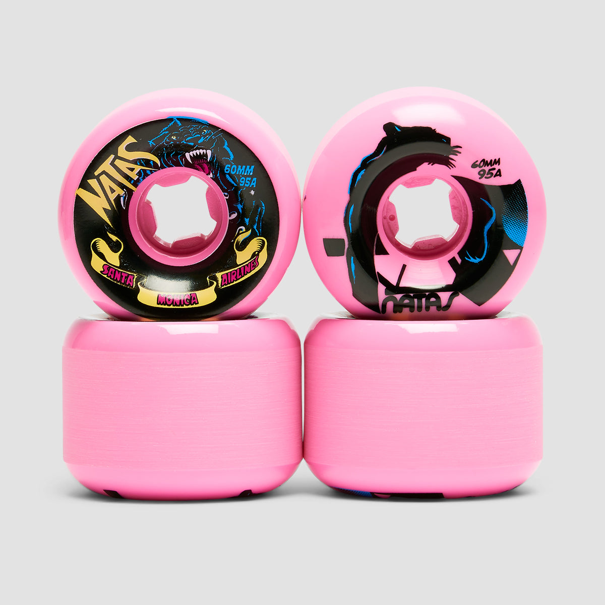 Slime Balls Natas Kaupas Panther Vomits 95a Skateboard Wheels Pink 60mm