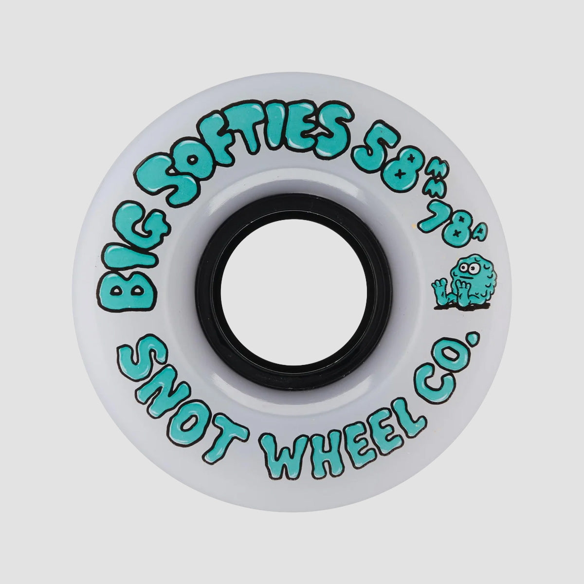 Snot Big Softies 78A Skateboard Wheels White/Black 58mm