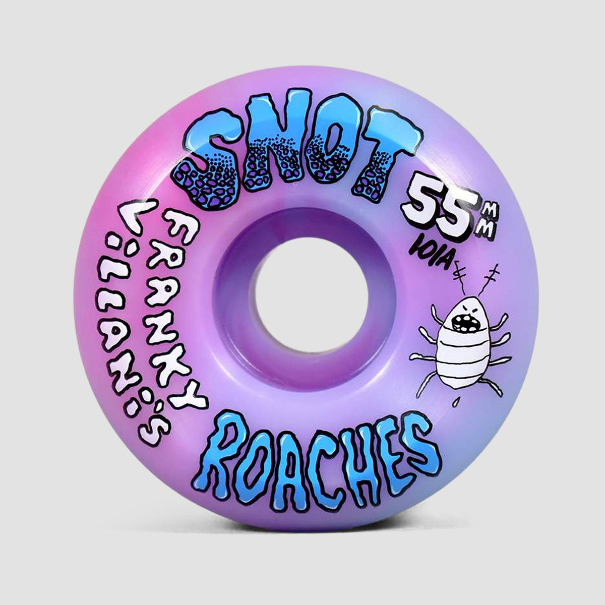 Snot Franky Villani Roaches Conical 101A Skateboard Wheels Pink/Blue Swirl 55mm