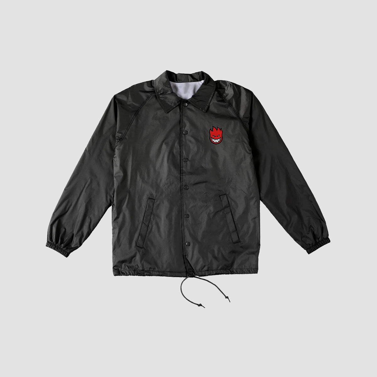 SPITFIRE ブラック ナイロンジャケット Spitfire Bighead Fill Double Windbreaker Jacket Black/Red