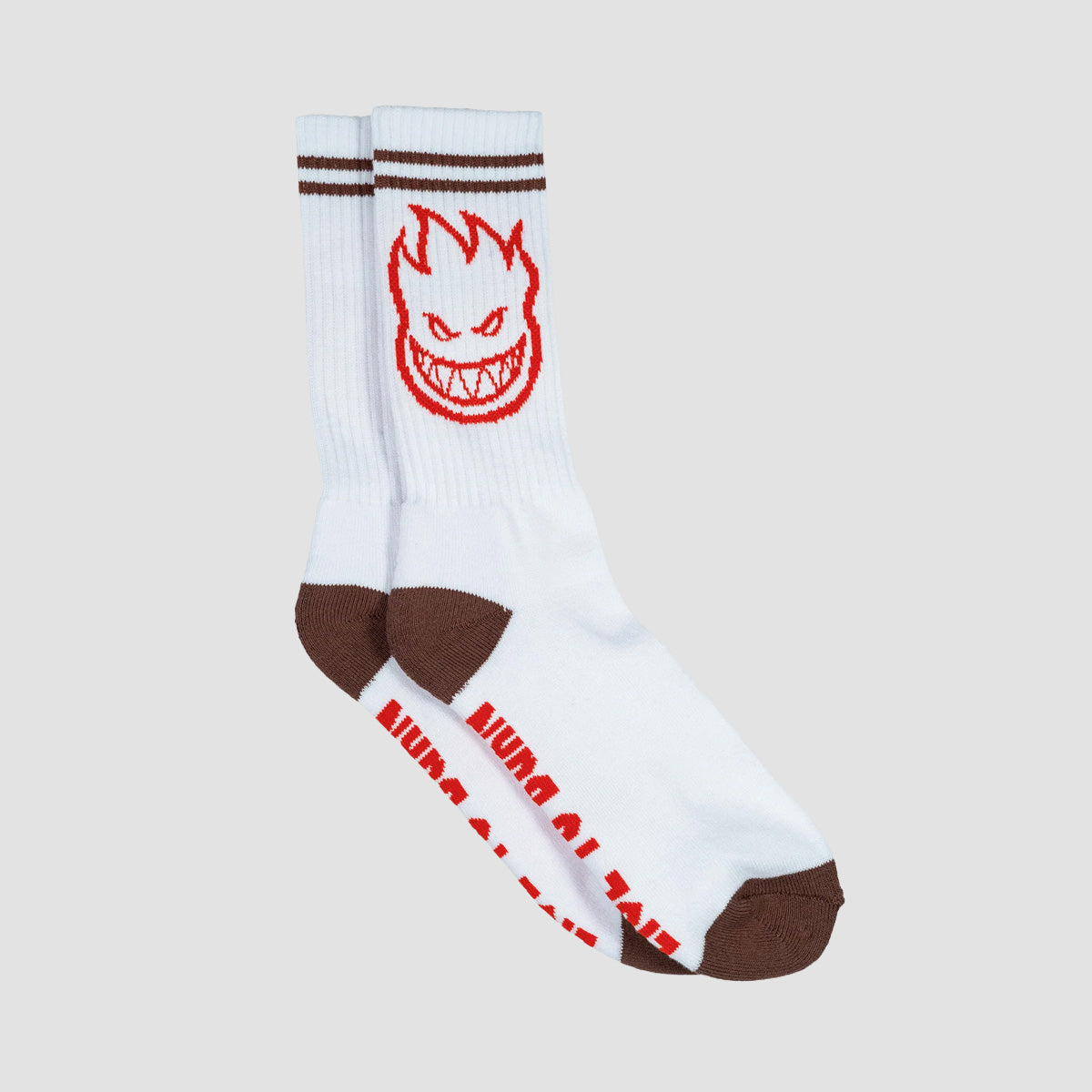 Spitfire Bighead Socks White/Burgundy/Red